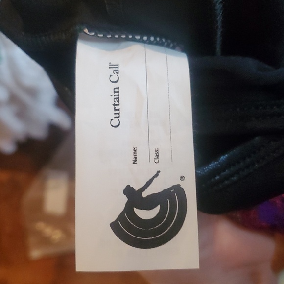 Curtain Call Purple and Black Fringe Dress Costume With Hair Accessory NWT Sz 14 - Picture 8 of 13